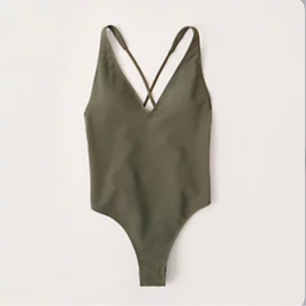 Abercrombie & Fitch Olive Green One Piece Swimsuit